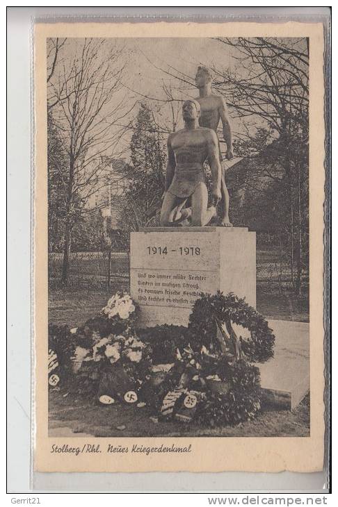 5190 STOLBERG, Neues Kriegerdenkmal, NS-Ausschmückung - Stolberg