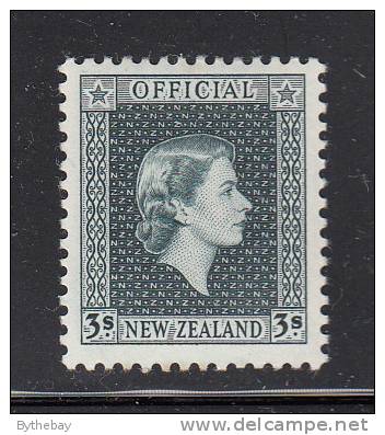 New Zealand MH Scott #O111 3s Queen Elizabeth II, Slate - Oficiales