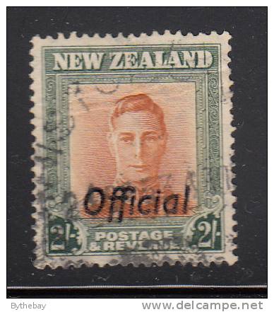 New Zealand Used Scott #O99 2sh George VI, Watermark Upright - Dienstzegels