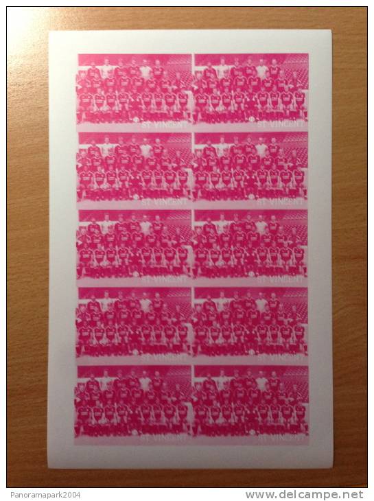 ST - VINCENT 1987 FOOTBALL SOCCER FUSSBALL SHEET Of 10 BARCLAY´S PREMIER LEAGUE CLUB " LIVERPOOL " PROOF ESSAI - Famous Clubs