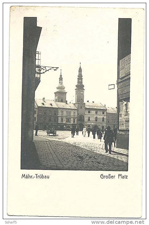 TORGAU Echte Foto Grosser Platz Mit Leben Um 1920 - Torgau