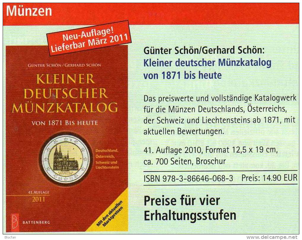 Kleine Münz Katalog Schön 2011 Neu 15€ Für Numisbriefe Numisblatt Coin Catalog Of Germany Austria Helvetia Liechtenstein - Sonstige & Ohne Zuordnung