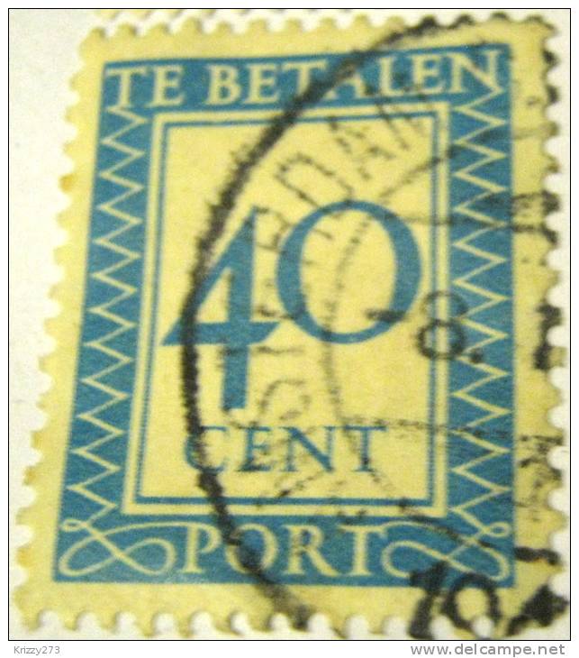 Netherlands 1947 Postage Due 40c - Used - Strafportzegels