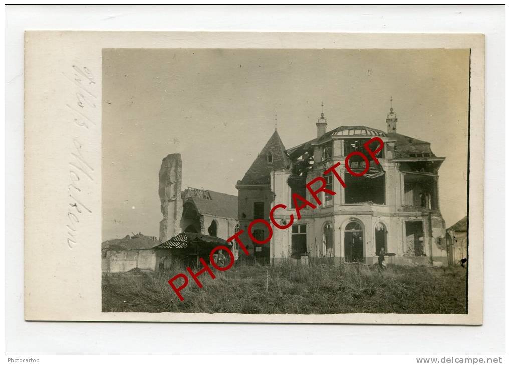 MERKEM-Chateau-CARTE PHOTO Allemande-GUERRE 14-18-1WK-BELGIQUE-BELGIE N- - Houthulst