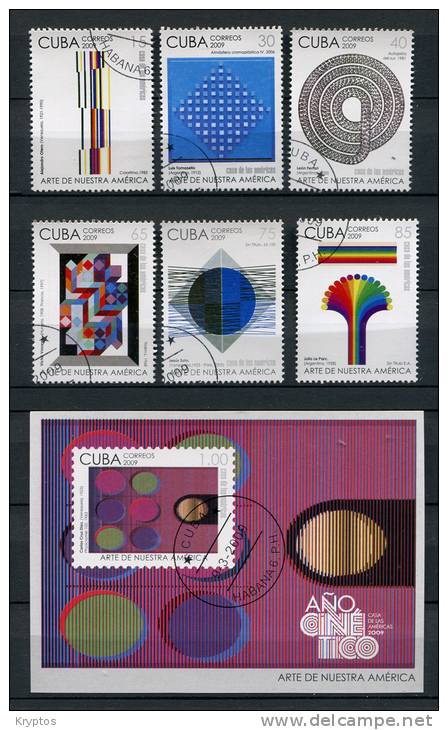 Cuba 2009 - Modern Art - Complete Set Of 6 Stamps + 1 Sheet - Used Stamps