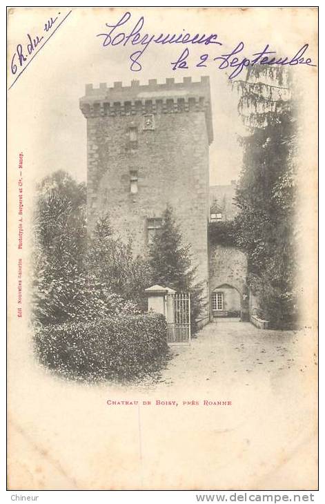 CHATEAU DE BOISY PRES ROANNE CORESPONDANCE ADRESSEE A MME LA BARONNE DE FORCRAND AU CHATEAU DE LURCY - Otros & Sin Clasificación