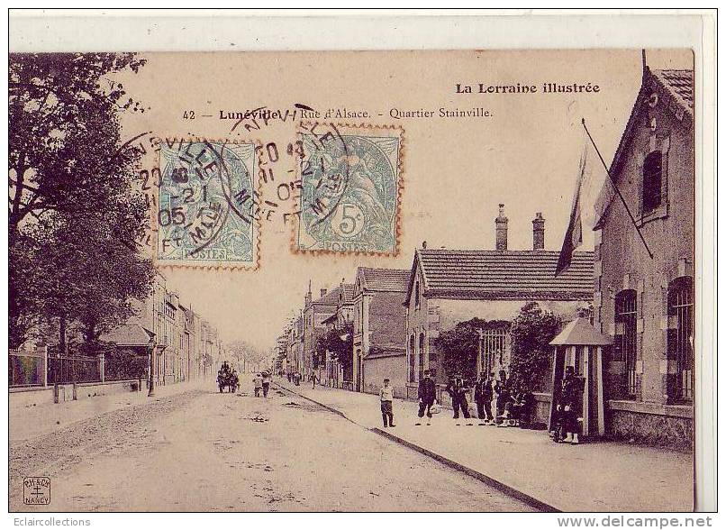 Lunéville  54  Quartier Stainville  Rue D'Alsace - Luneville