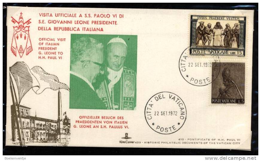 Visita Ufficiale A S.S. Paolo VI Di  S.E. Giovanni Leone Presidente Della Repubblica Italiana - Collections