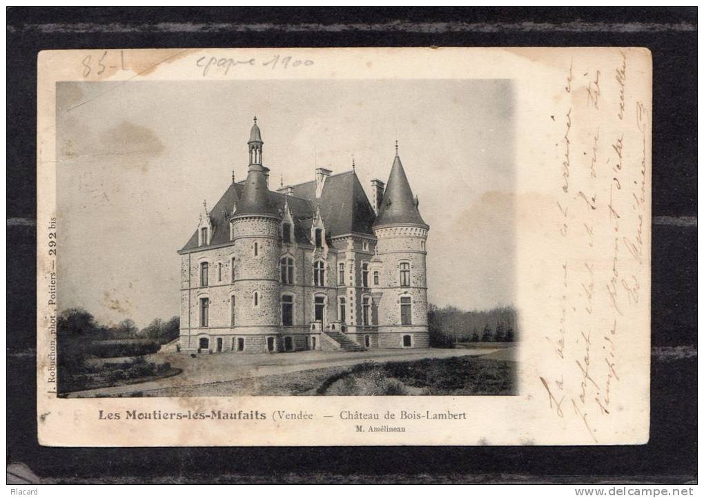 39064     Francia,      Les  Moutiers-les-Maufaits -  Chateau  De  Bois-Lambert -  M.  Amelineau,  VG  1907 - Moutiers Les Mauxfaits