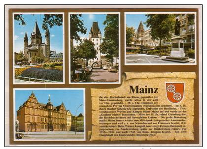 Mainz , Mehrbildkarte - Mainz