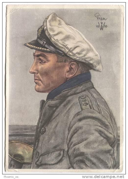 STAMPS GERMANY, WW2 - Propaganda, Kapitanleutnant PRIEN, Kriegsmarine, Navy, 1940. - Weltkrieg 1939-45