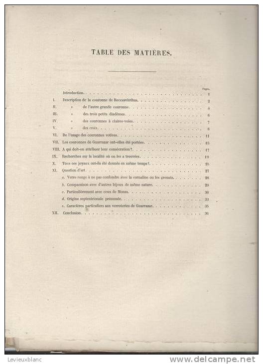 Belle Monographie/Grand Format/ Trésor De GUARRAZAR/ Ferdinand De Lasteyrie/GIDE/1860   LIV19 - 1801-1900