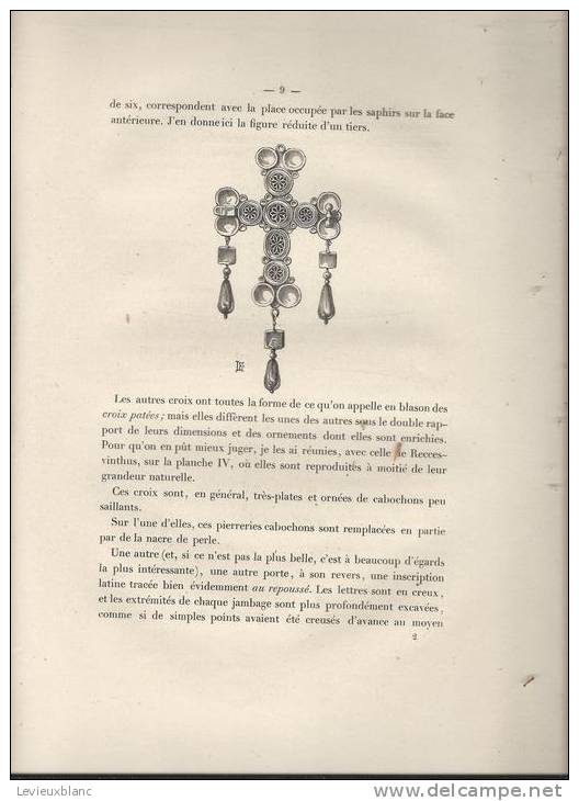 Belle monographie/Grand format/ Trésor de GUARRAZAR/ Ferdinand de Lasteyrie/GIDE/1860   LIV19