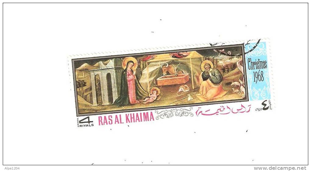 Timbre RAS AL KHAIMA  - "CHRISTMAS 1968" Oblitéré - Ra's Al-Chaima