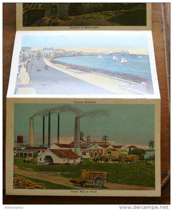 4 Souvenir Postcards Booklets HAVANA, HOLLYWOOD, VIRGINIA BEACH, NORFOLK YEARS 30S - Altri & Non Classificati