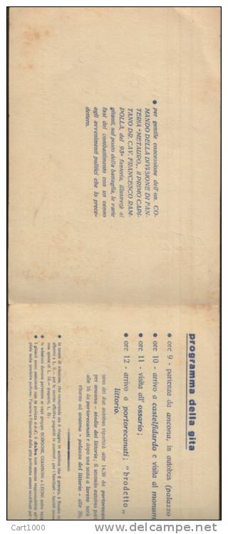 1938 Programma Gita Castelfidardo Ordne Nazionale Dopolavoro Daba - Programmi
