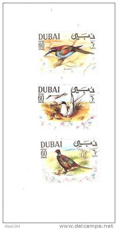 TROIS TIMBRES DE DUBAI  THEME "LES OISEAUX"  NON OBLITERES - Dubai