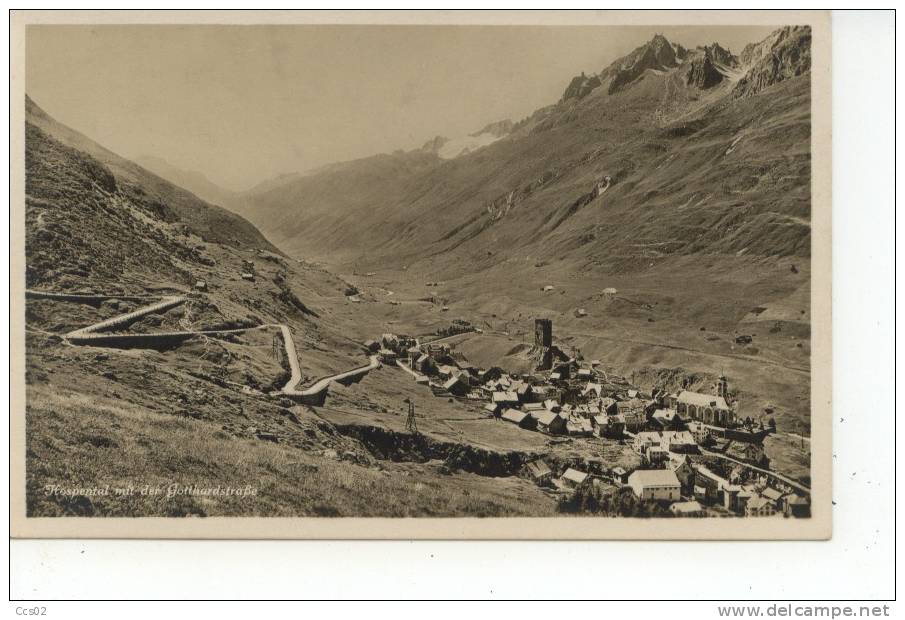 Hospental Mit Gotthardstrasse 1927 - Hospental