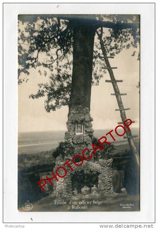 RABOSEE-Tombe D'un Officier Belge-LIEGE-CARTE PHOTO-Periode Guerre 14-18-1WK-BELGIQUE-BELGIEN-Feldpost- - Liege