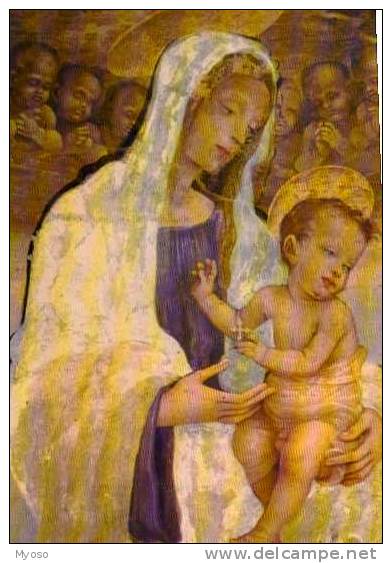 PRATO Galleria Di Palazzo Pretorio Filippino Lippi Madonna Del Mercatale ( Particulare) , Vierge Enfant (detail) - Prato