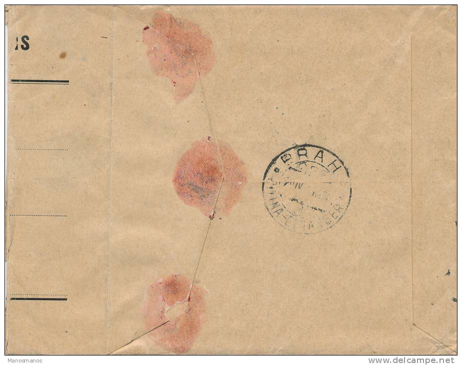 043/21 -- Lettre Recommandée TP Petit Montenez  1 F Et 75 C LIER Vers La Tchécoslovaquie - Entete Margarine Belgica - 1921-1925 Petit Montenez