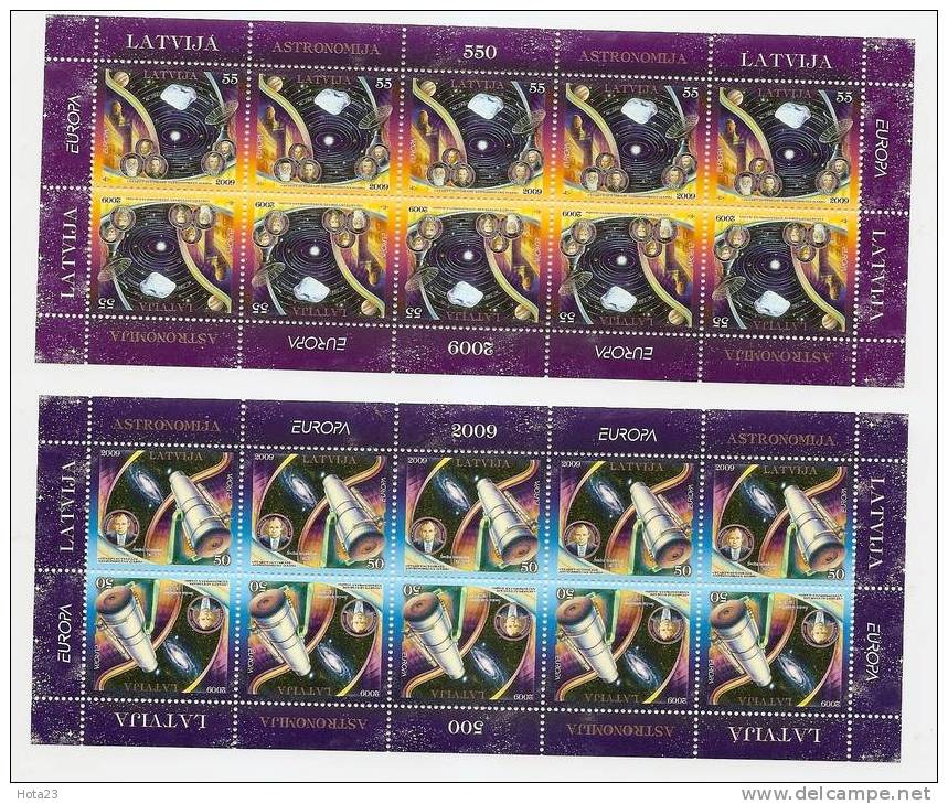 Latvia 2009 Europa - Astronomy   MNH - MINI SHEET - 2009