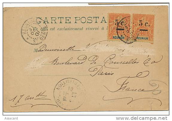 Souvenir Du Bernica Zanon Zampiero Timbrée 1901 2 Timbres Groupe 40 Cts Surchargés 5 C - Other & Unclassified