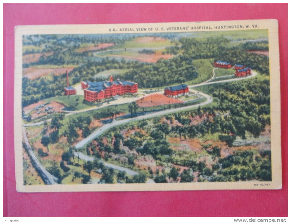 Huntington,WV--Aerial View Of U.S. Veteran's Hospital--cancel 1949--Ref PJ 106 - Huntington