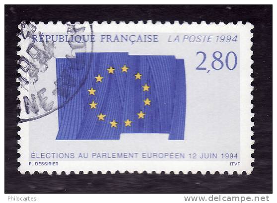 FRANCE  1994  -  Y&T 2860  -   Elections Au Parlement Européen   Oblitéré - Gebraucht