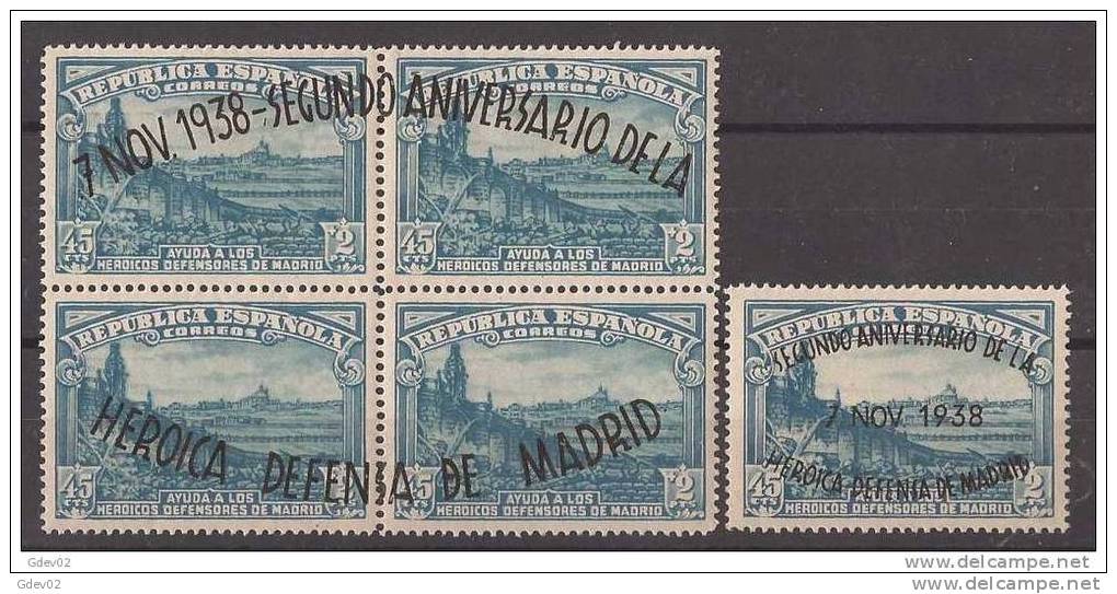 ES789-L3891TARO.España Spain Espagne DEFENSA DE MADRID  1938.( Ed 789/0**) Sin Charnela.MAGNIFICO - Otros & Sin Clasificación