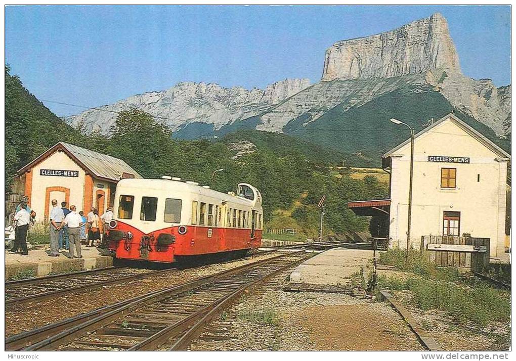 CPM Train - Tour Des Alpes - 20 Et 21 Juillet 1991 - N° 25 X 4039 à Clelles Mens - Gares - Avec Trains