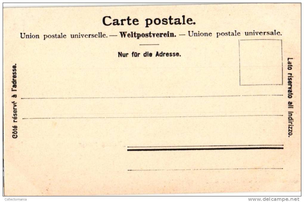 3 Cpa :     Scheizerische Gebirgpost 1906 , Tailing Party,      Furkastrasse Mit  Rhonegletscher - Risch-Rotkreuz