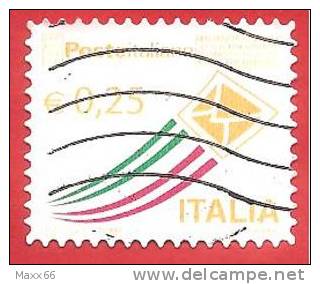 ITALIA REPUBBLICA USATO  - 2013 - Posta Italiana - Serie Ordinaria - € 0,25 - 2011-20: Used