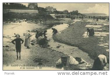 CP50302 - SAINT PAIR SUR MER - La Plage Et Les Laveuses (Reproduction) - Saint Pair Sur Mer