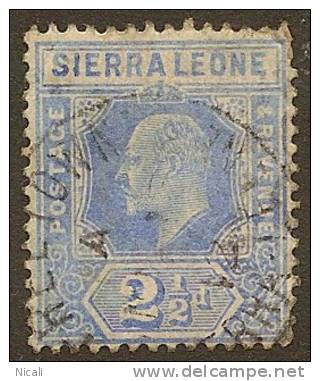 SIERRA LEONE 1907 2 1/2d KEVII SG 103 U YJ245 - Sierra Leone (...-1960)