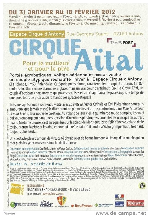 CP Publicitaire - Cirque Aital - Cirque