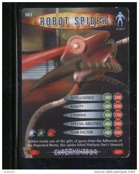 DOCTOR DR WHO BATTLES IN TIME EXTERMINATOR CARD (2006) NO 3 OF 275 ROBOT SPIDER PRISTINE - Sonstige & Ohne Zuordnung