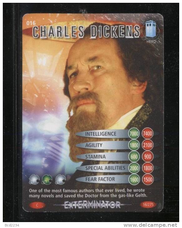 DOCTOR DR WHO BATTLES IN TIME EXTERMINATOR CARD (2006) NO 16 OF 275 CHARLES DICKENS GOOD CONDITION - Sonstige & Ohne Zuordnung