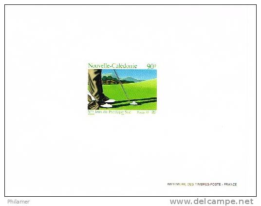 Nouvelle Caledonie EP Epreuve De Luxe Poste YT N°699 Jeux Pacifique Sud Sport Golf  1995 TB - Other & Unclassified