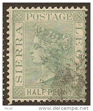 SIERRA LEONE 1884 1/2d Dull Green QV SG 27 U YJ215 - Sierra Leone (...-1960)