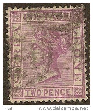 SIERRA LEONE 1876 2d Magenta QV SG 19 U YJ211 - Sierra Leone (...-1960)