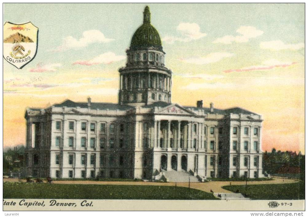 (212) Very Old Postcard- Carte Ancienne - USA - State Capitol Denver - Denver