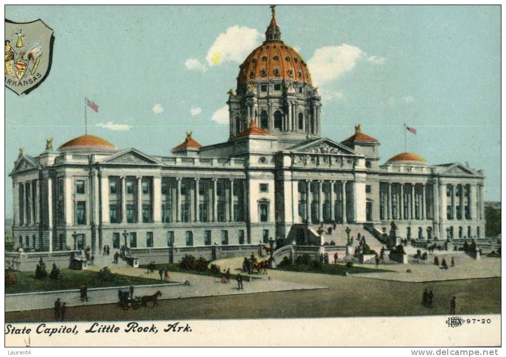 (212) Very Old Postcard- Carte Ancienne - USA - State Capitol Little Rock - Little Rock