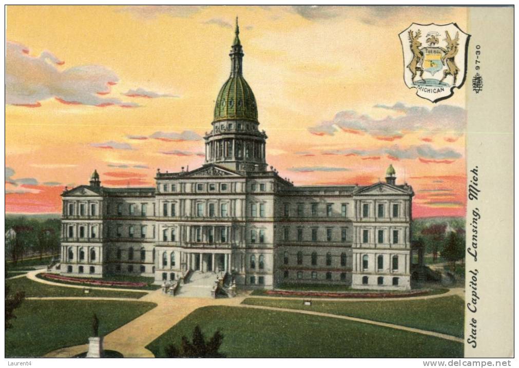 (212) Very Old Postcard- Carte Ancienne - USA - State Capitol Lansing - Lansing