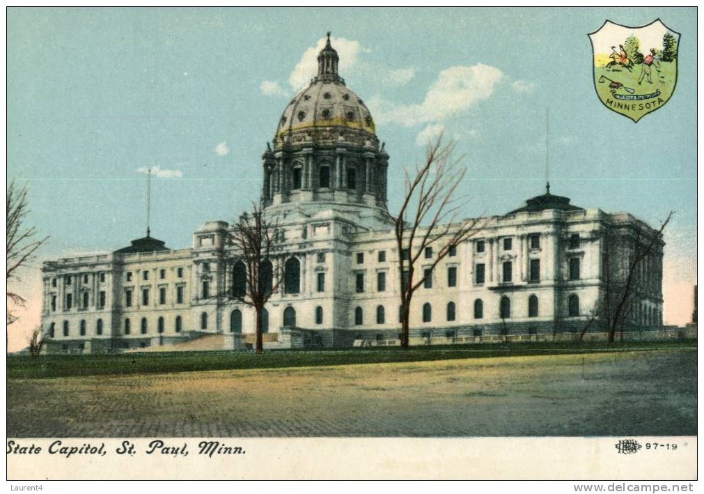 (212) Very Old Postcard- Carte Ancienne - USA - State Capitol St Paul - St Paul