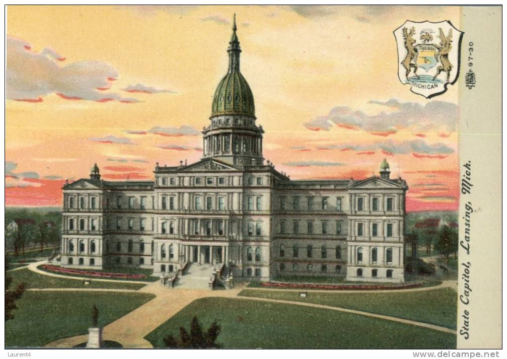 (212) Very Old Postcard- Carte Ancienne - USA - State Capitol Lansing - Lansing