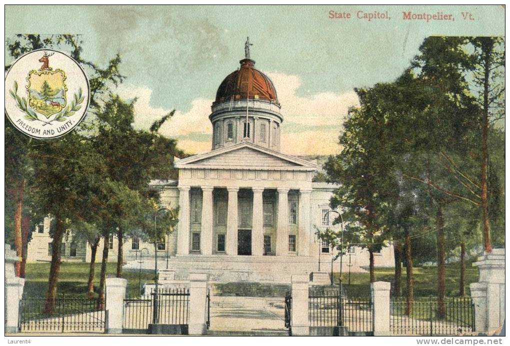 (212) Very Old Postcard- Carte Ancienne - USA - State Capitol Montpelier - Montpelier