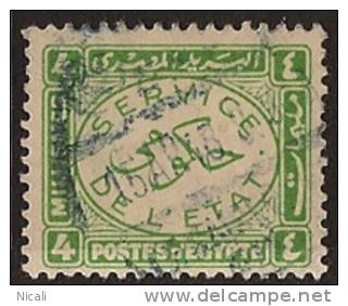 EGYPT 1938 4m Green Official SG O279 U TV148 - Used Stamps