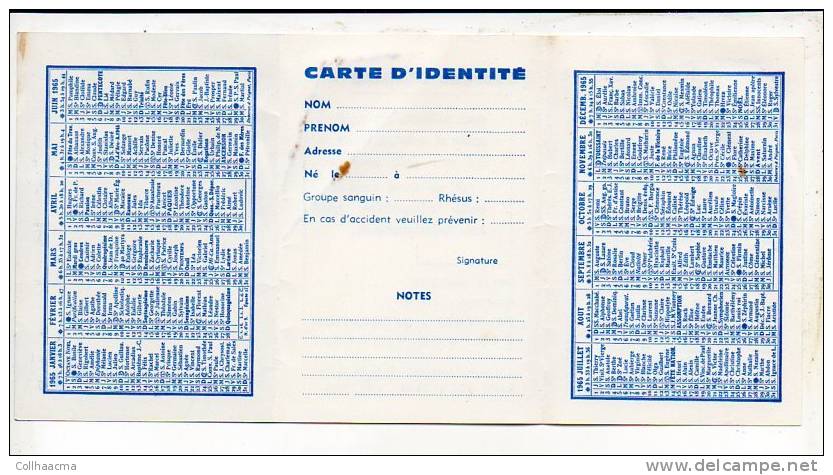 1965 Calendrier De Poche "G. Traullé Peinture,Décoration,Tentu Re,Vitrerie" à Caen / Commerces,métiers >> - Petit Format : 1961-70
