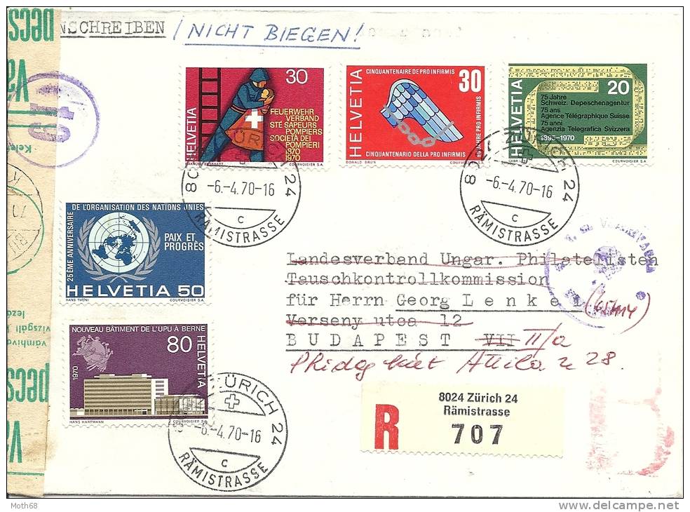 1970 Zensurbrief Nach Ungarn!! - Lettres & Documents